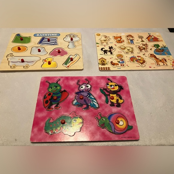 Other - Colorful Insect, Bath Tub, Farm Animal Puzzle Set for Kids